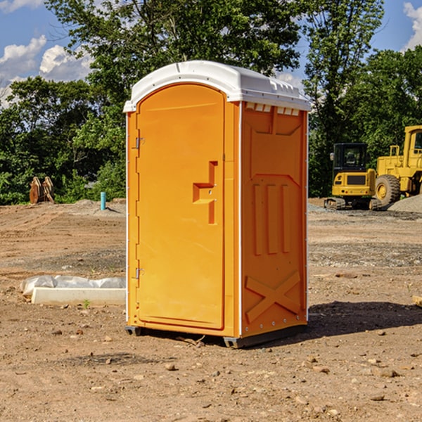 how often are the portable restrooms cleaned and serviced during a rental period in Sheridan CO